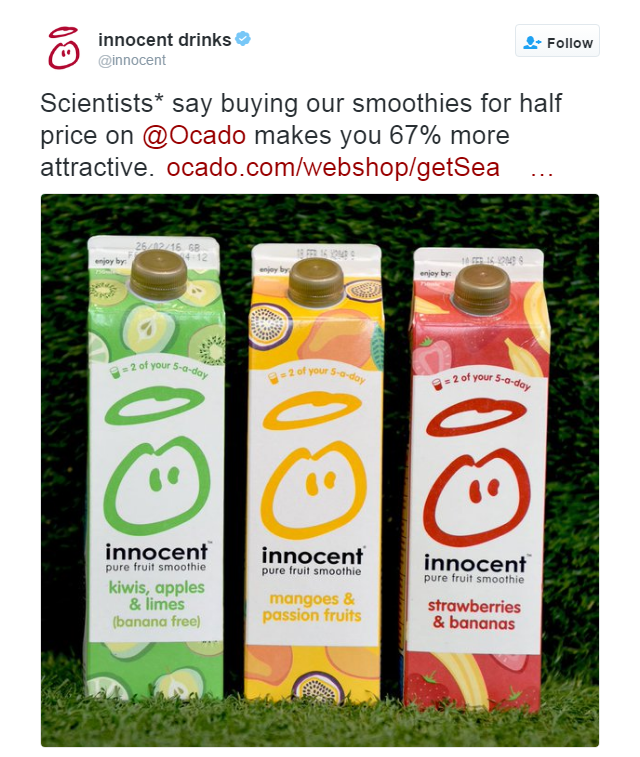 innocent-drinks-on-twitter-scientists-say-buying-our-smoothies-for-half-price-on-ocado-makes-you-67-more-attractive-https-t-co-x0jupy4pax-https-t-co-knxvzf1kkw