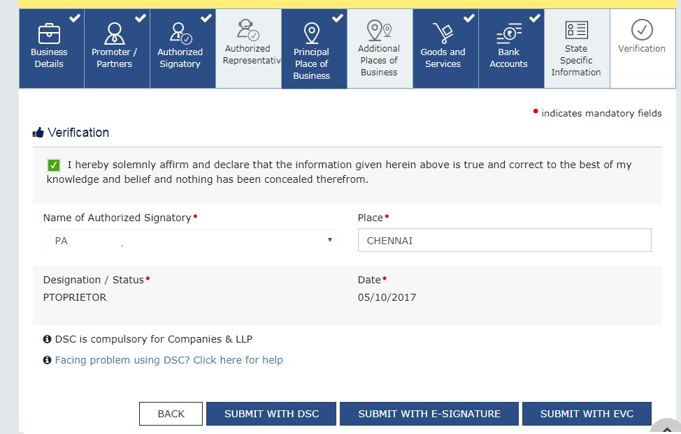 Register GST